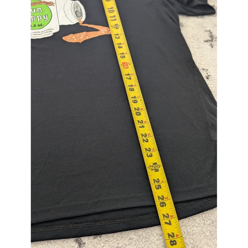 Brooks Distance‎ Graphic Tee Shirt Black Run Hoppy Beer Can Deschutes Brewery M - Picture 6 of 7